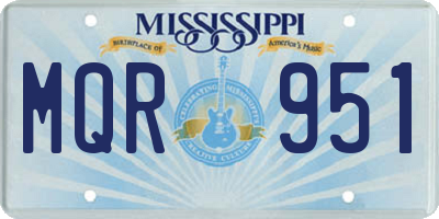 MS license plate MQR951