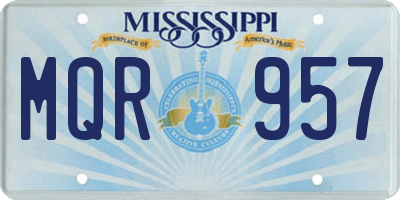 MS license plate MQR957