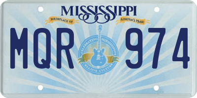 MS license plate MQR974