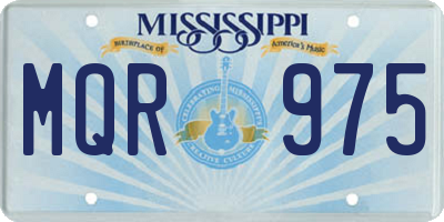 MS license plate MQR975