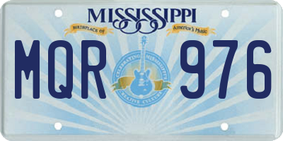 MS license plate MQR976