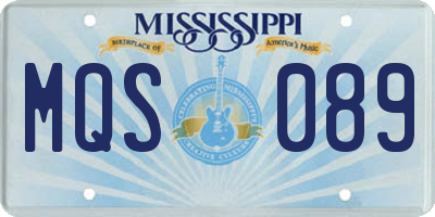 MS license plate MQS089