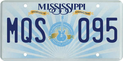 MS license plate MQS095