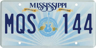 MS license plate MQS144