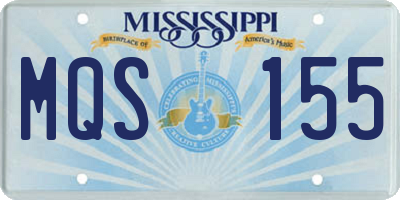 MS license plate MQS155