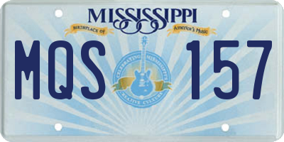 MS license plate MQS157