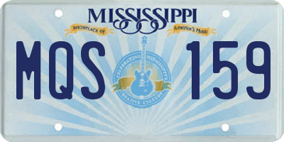 MS license plate MQS159