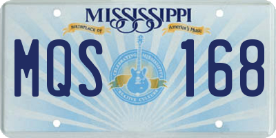 MS license plate MQS168