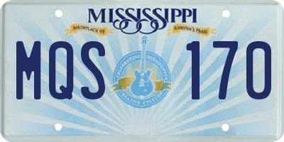 MS license plate MQS170