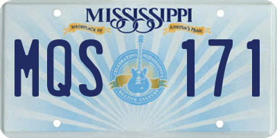 MS license plate MQS171