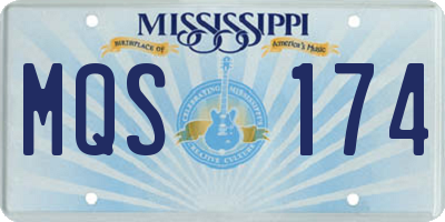 MS license plate MQS174