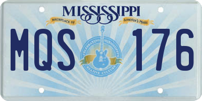 MS license plate MQS176