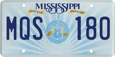 MS license plate MQS180