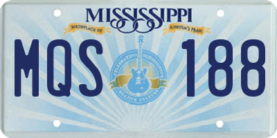 MS license plate MQS188