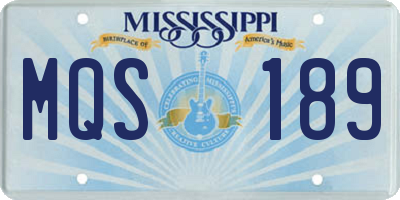 MS license plate MQS189