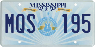 MS license plate MQS195