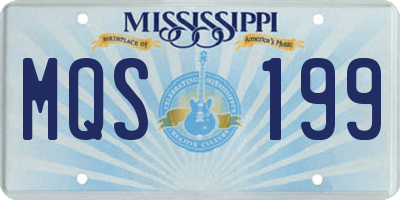 MS license plate MQS199