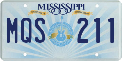 MS license plate MQS211