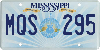 MS license plate MQS295