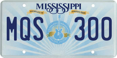 MS license plate MQS300