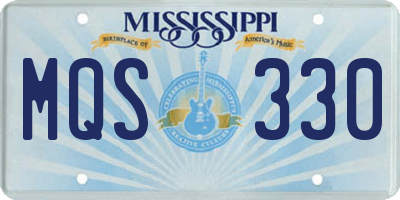 MS license plate MQS330