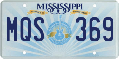 MS license plate MQS369