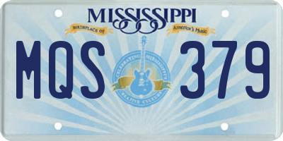 MS license plate MQS379