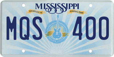 MS license plate MQS400