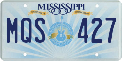 MS license plate MQS427