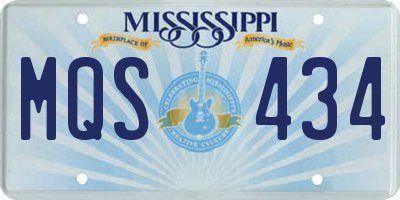 MS license plate MQS434