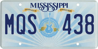 MS license plate MQS438