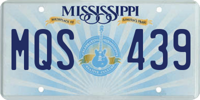 MS license plate MQS439