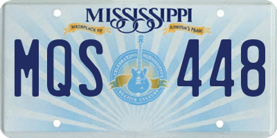 MS license plate MQS448