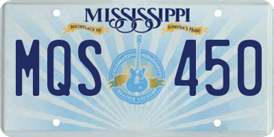 MS license plate MQS450