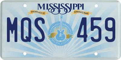 MS license plate MQS459