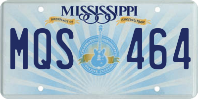 MS license plate MQS464