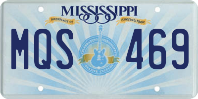 MS license plate MQS469