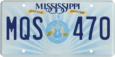 MS license plate MQS470