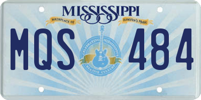 MS license plate MQS484