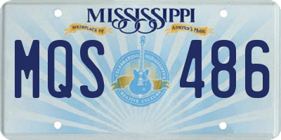 MS license plate MQS486