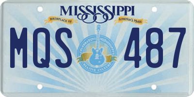 MS license plate MQS487