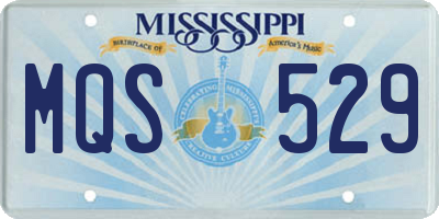 MS license plate MQS529
