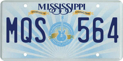 MS license plate MQS564