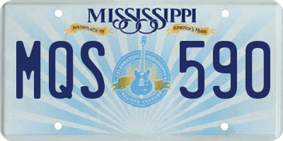 MS license plate MQS590