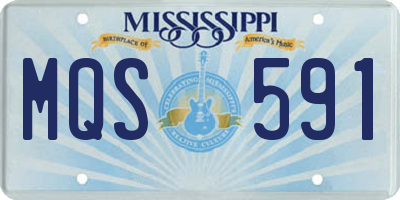 MS license plate MQS591