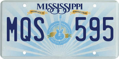 MS license plate MQS595