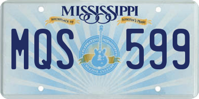 MS license plate MQS599