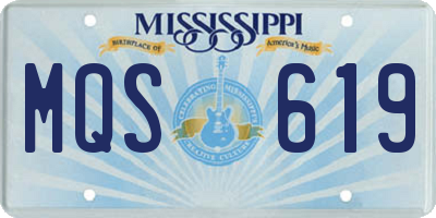 MS license plate MQS619