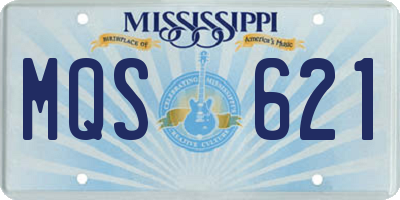 MS license plate MQS621