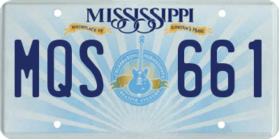 MS license plate MQS661